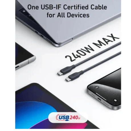 Anker 544 240W Bio - Nylon USB - C Cable 6ft White for MacBook Pro Anker Egypt