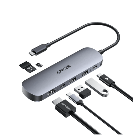 Anker 7-in-1 USB-C hub – ports detail