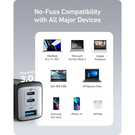 Anker 735 Nano II 65W GaN 3 - Port Wall Charger for MacBook Anker Egypt