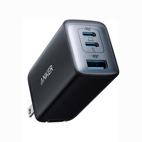 Anker 735 Nano II 65W GaN 3-port wall charger for MacBook – front view