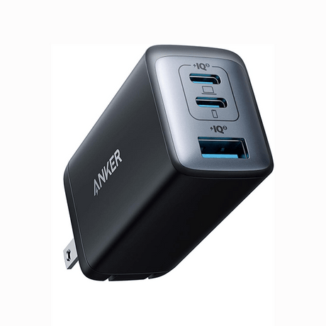 Anker 735 Nano II 65W GaN 3-port wall charger for MacBook – front view