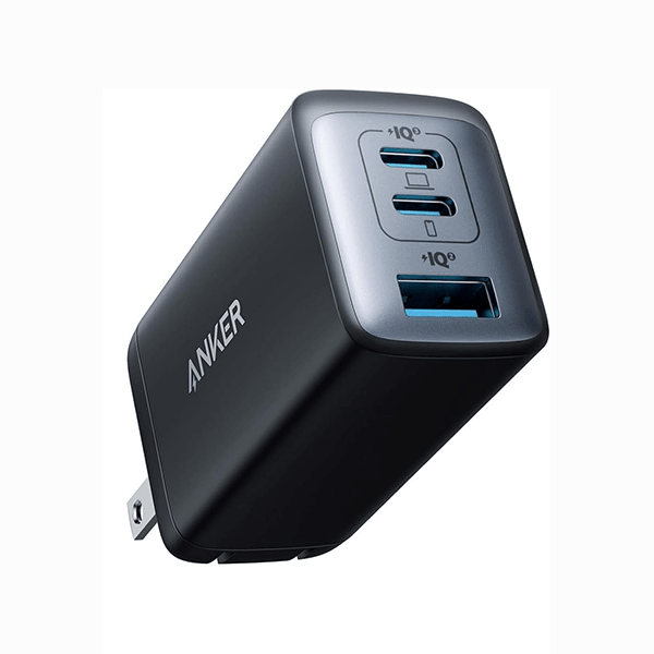 Anker 735 Nano II 65W GaN 3-port wall charger for MacBook – front view