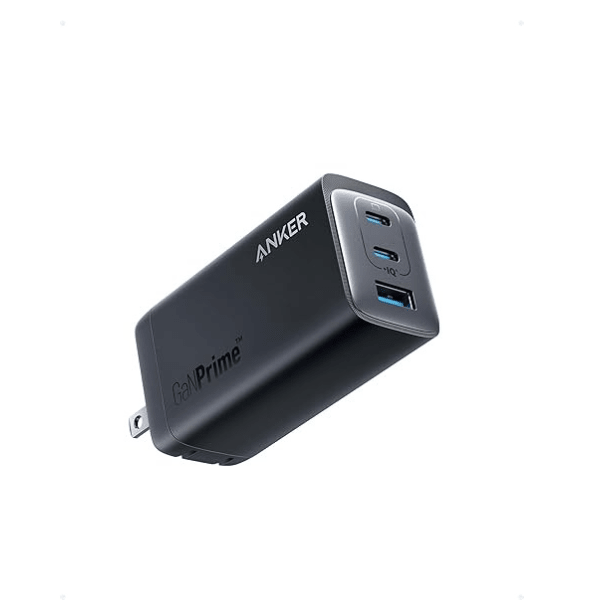 Anker 737 GaNPrime 120W 3-port wall charger for MacBook Pro – front view