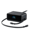 Anker Nano 6-in-1 100W charging station with retractable USB-C – front view black