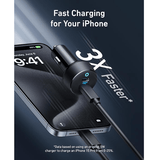 Anker PowerDrive III Duo 40W car charger – plugged in car