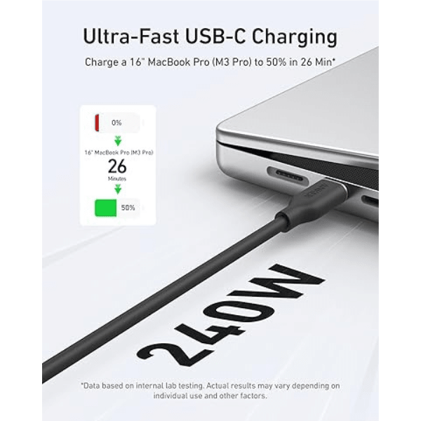 Anker PowerLine III Flow 240W USB - C Silicone Cable 3ft (5 Colors) Anker Egypt
