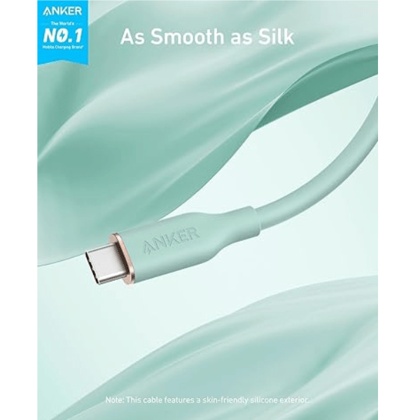 Anker PowerLine III Flow 240W USB - C Silicone Cable 3ft (5 Colors) Anker Egypt