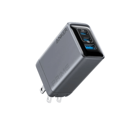 Anker Prime 100W GaN 3-port wall charger for MacBook Pro – front view