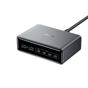 Anker Prime 200W GaN 6-port charger 4 USB-C 2 USB-A power hub – front view
