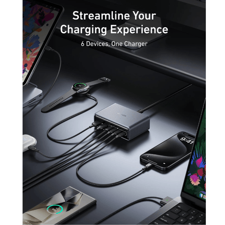 Anker Prime 200W GaN 6‑Port Charger – Ultra‑Fast 4×USB‑C + 2×USB‑A Power Hub Anker Egypt