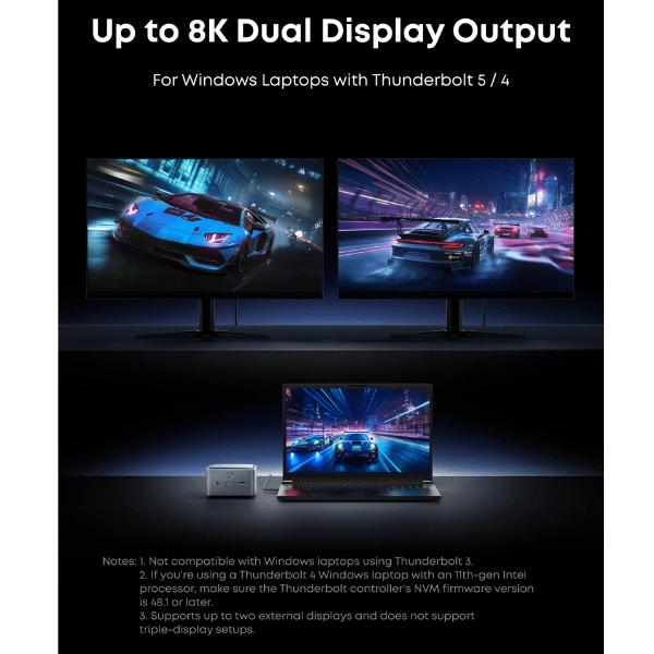 Anker Prime TB5 14 - in - 1 Thunderbolt 5 Docking Station – 8K Dual Display, 5Gbps USB, 140W PD Anker Egypt