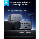 Anker Prime TB5 14 - in - 1 Thunderbolt 5 Docking Station – 8K Dual Display, 5Gbps USB, 140W PD Anker Egypt