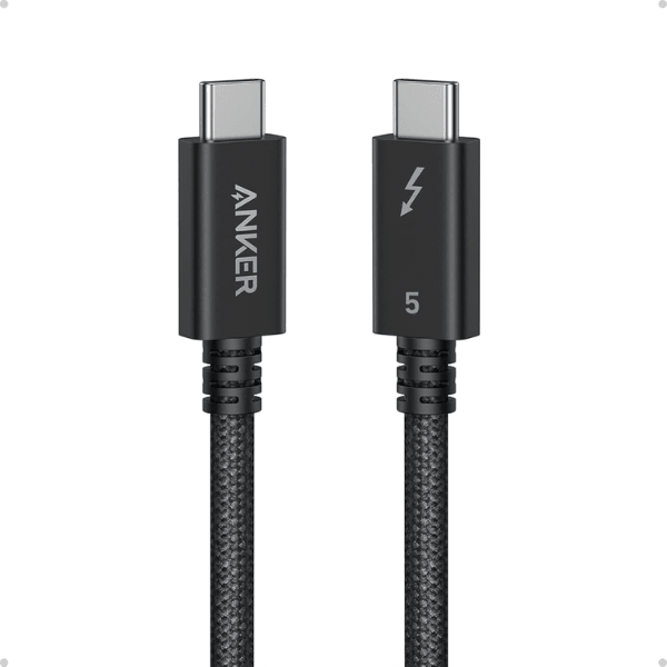 Anker Prime Thunderbolt 5 cable 80Gbps 240W for MacBook Pro M4 – front view
