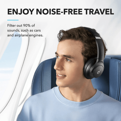Anker Soundcore Q20i ANC Headphones - Bluetooth 5, Hi - Res Audio, Black Anker Egypt