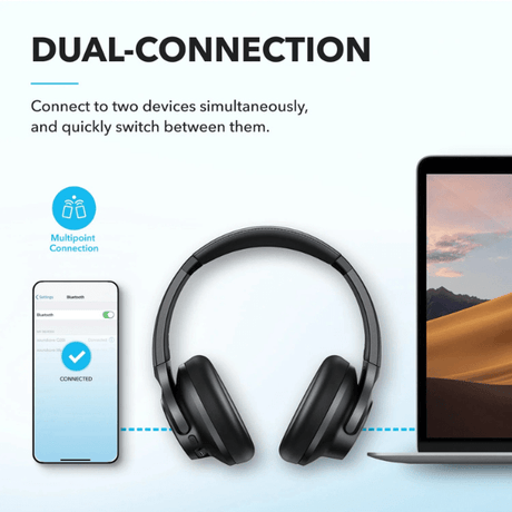 Anker Soundcore Q20i ANC headphones – wearing lifestyle