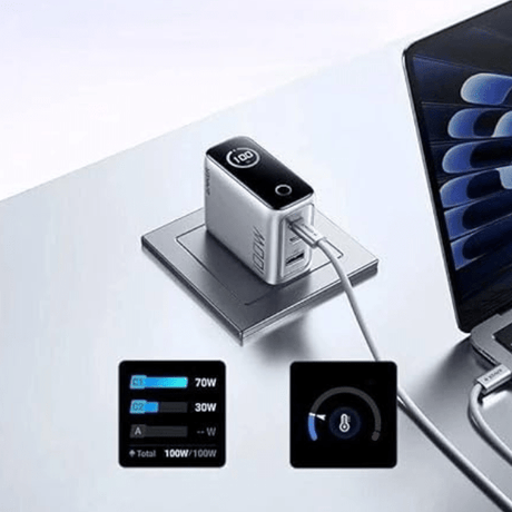 Anker Zolo 100W GaN Charger with Smart Display + USB - C Cable Anker Egypt