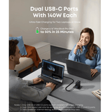 Anker Zolo 140W 4 - Port Fast Charger – 3 USB - C & 1 USB - A | Ultra - Fast Charging(Cable Included) Anker Egypt