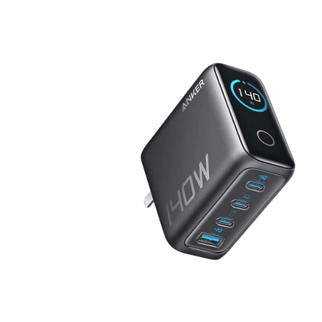 Anker Zolo 140W 4-port fast charger 3 USB-C 1 USB-A with cable – front view