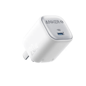 Anker Zolo 20W USB-C fast charger for iPhone black white pink – front view