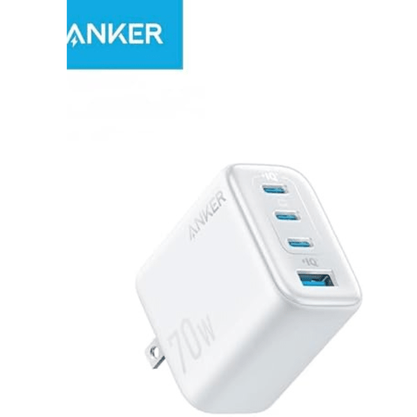 Anker Zolo 70W GaN Charger 4 - Port A121C Fast Charging Black or White Anker Egypt