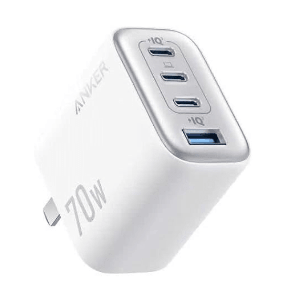 Anker Zolo 70W GaN Charger 4 - Port A121C Fast Charging Black or White Anker Egypt
