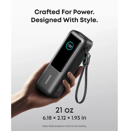 Anker Zolo Power Bank 25K mAh, 165W, Built - in Retractable Cables Anker Egypt