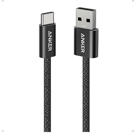 Anker Zolo USB-A to USB-C 100W braided fast charging cable – front view