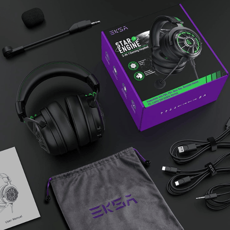 EKSA E5000 Pro Wired Gaming Headset – 7.1 Surround, ENC Mic, Black EKSA Egypt