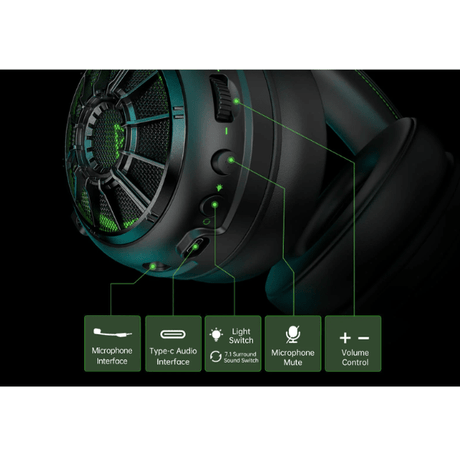 EKSA E5000 Pro Wired Gaming Headset – 7.1 Surround, ENC Mic, Black EKSA Egypt
