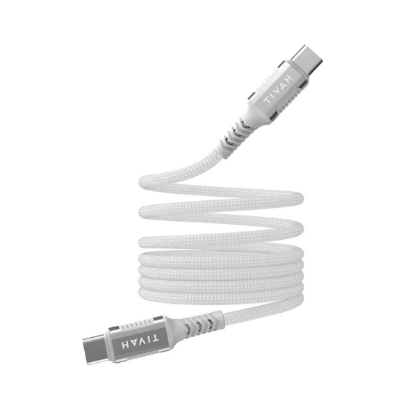 Havit 60W USB - C Magnetic Cable 1m Fast Charging Nylon Black &White Havit Egypt