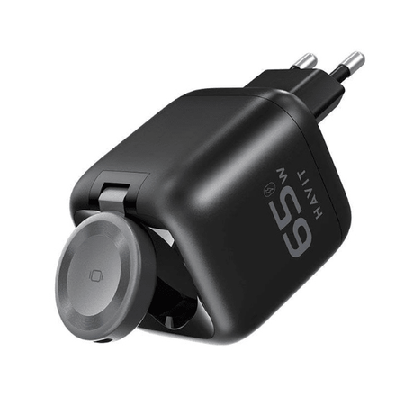 Havit 65W GaN Travel Charger UC252 EU with Retractable Cable and Watch Charger Black Havit Egypt