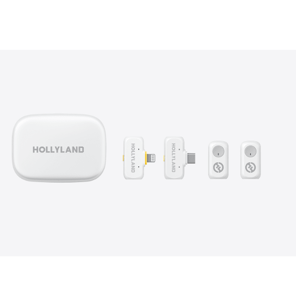 Hollyland Lark A1 Duo Wireless Lavalier Microphone Set – Ivory White Hollyland Egypt