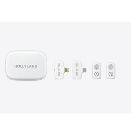Hollyland Lark A1 Duo Wireless Lavalier Microphone Set – Ivory White Hollyland Egypt