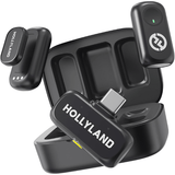 Hollyland Lark A1 Duo wireless microphone USB-C with charging case – front view