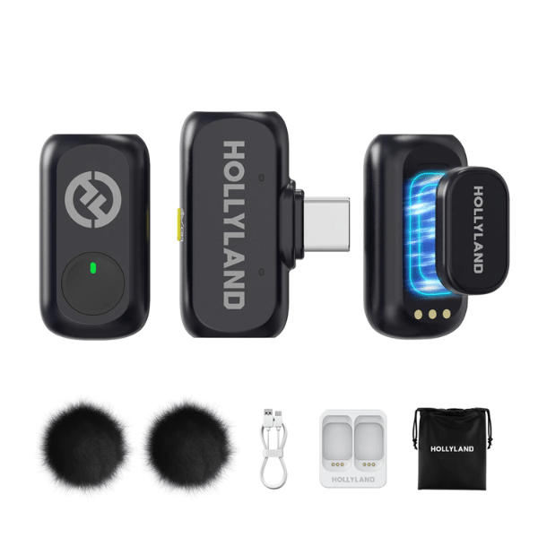Hollyland Lark A1 Duo Wireless Microphone USB - C with Charging Case Hollyland Egypt