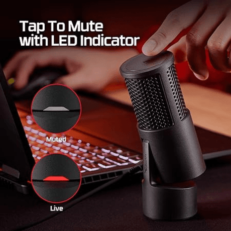 HyperX SoloCast 2 USB Microphone for Gaming & Streaming – Black HyperX Egypt