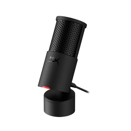 HyperX SoloCast 2 USB microphone for gaming and streaming – front view black