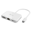j5create JCA351USB - Cto 4K HDMI Ethernet Adapter - DokkanTech White USB hub with multiple ports on a white background