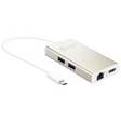Multifunctional USB hub with Ethernet port on a white background