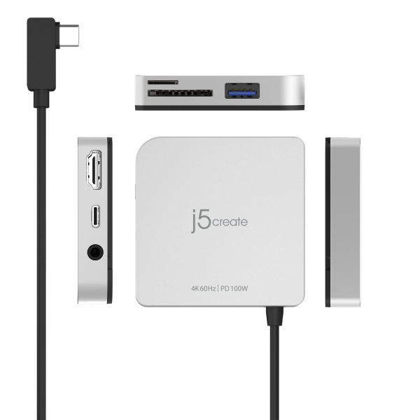 j5create JCD612 USB-C to 4K 60 Hz HDMI Travel Dock for iPad Pro