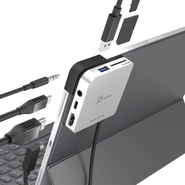 j5create JCD612 USB-C to 4K 60 Hz HDMI Travel Dock for iPad Pro