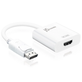 j5create JDA158 DisplayPort to 4K HDMI Active Adapter USB to HDMI adapter with 'i5 Creator' branding on a white background