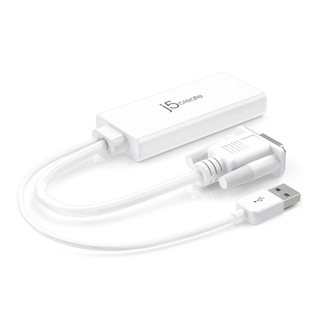 White USB adapter with cable on a white background
