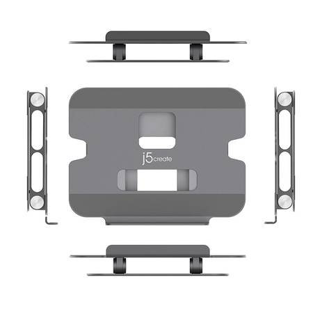 j5create JTS127 Multi-Angle Laptop Stand Designed to fit mostl aptops up to 16 inches - DokkanTech Gray 