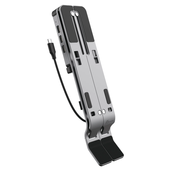USB hub with multiple ports and a cable on a white background
