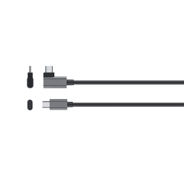 Two USB cables with different connectors on a white background