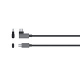 Two USB cables with different connectors on a white background