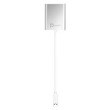 A silver external hard drive enclosure with a white cable and USB connector, branded 'j5 create', shown on a plain white background.