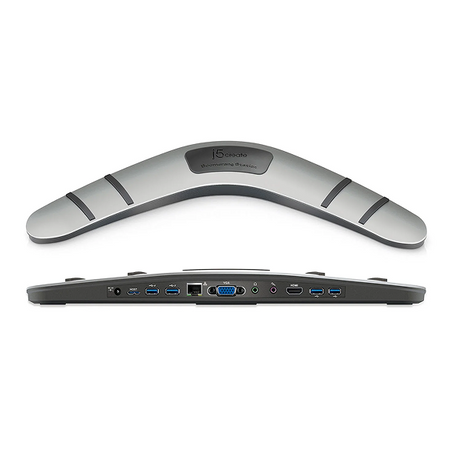 j5create JUD481 Boomerang Station - Universal USB 3.0 Docking Station - Main View - DokkanTech Docking station with multiple ports on a white background