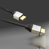 j5create JDC52 Premium High-Speed HDMI®™ Cable with Etherne  (6.6ft)  HDMI cable with gold connectors on a dark gray background